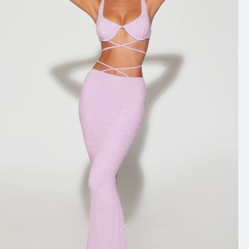 Strapless Lilac Dress
